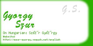 gyorgy szur business card